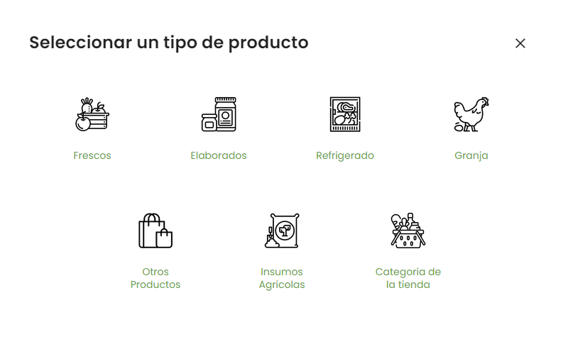 Tipificación de
productos