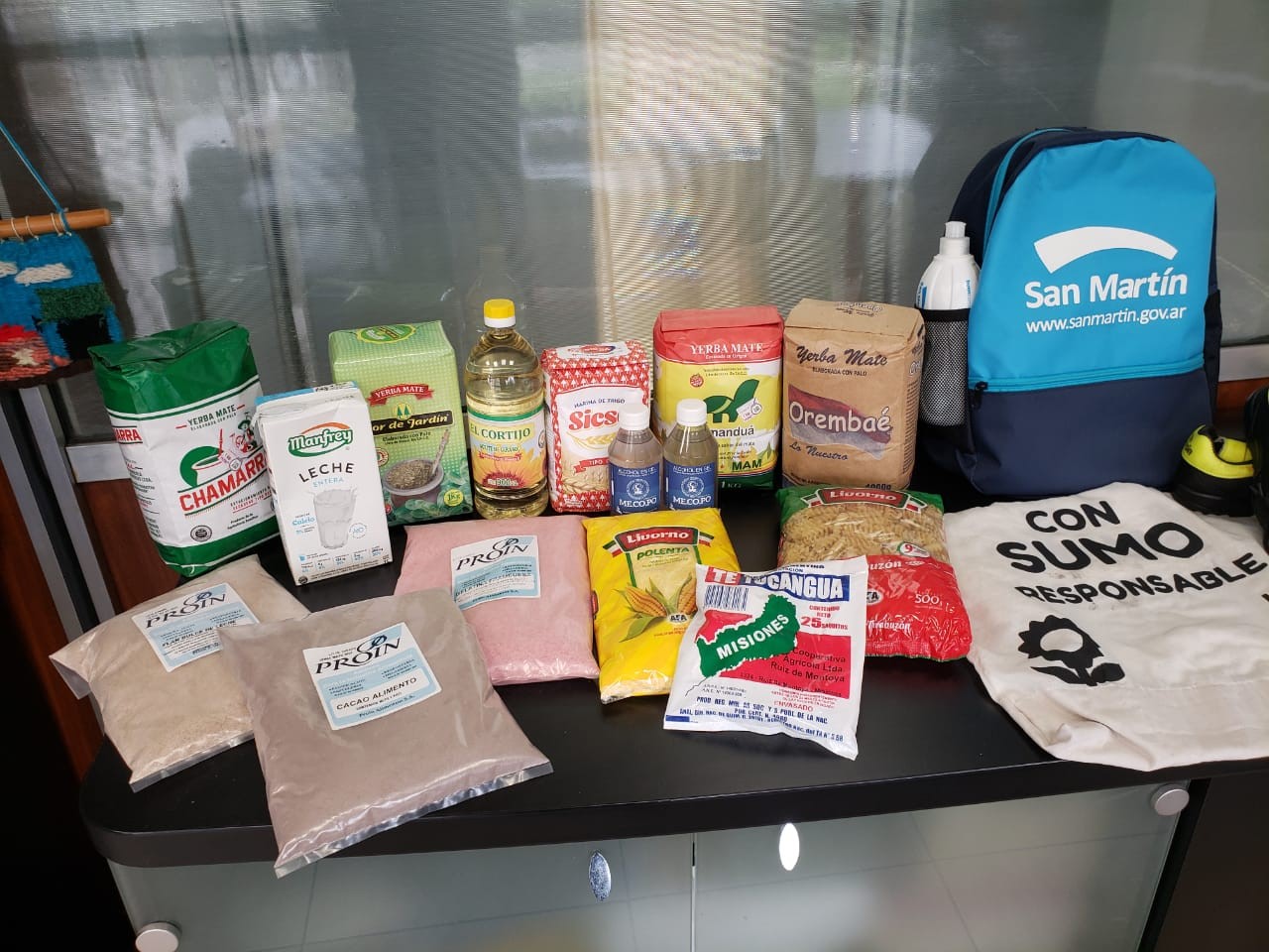 Algunos de los productos adquiridos por la Municipalidad de San Martín