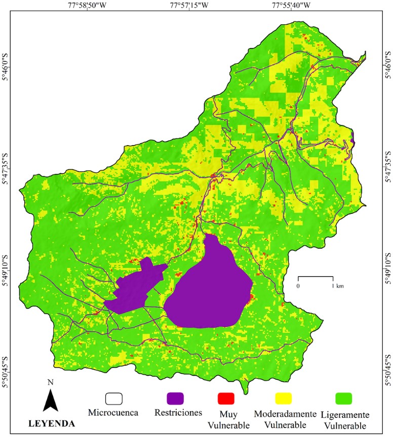 Modelo de vulnerabilidad de
degradación de pastizales en la microcuenca del Lago de Pomacochas