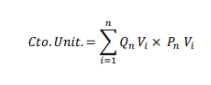 Ecuación particular del Modelo de Costeo Variable Normalizado.