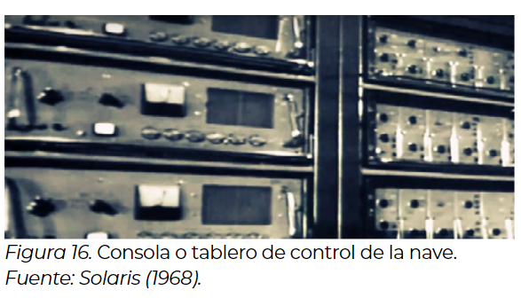 Consola o
tablero de control de la nave.