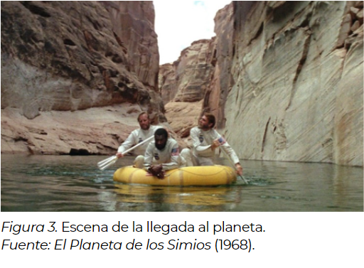 Escena de la
llegada al planeta