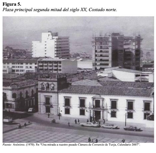 Plaza
principal segunda mitad del siglo XX, Costado norte.