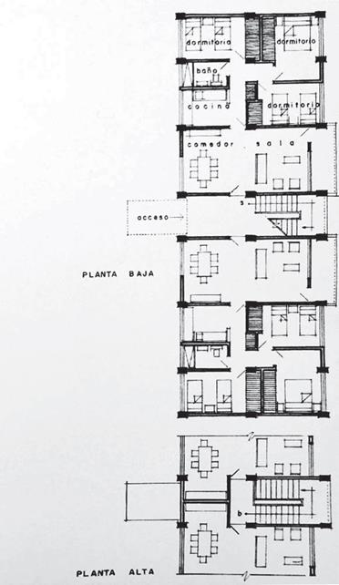 Planta de edificio multifamiliar del Centro Urbano Libertad, San Salvador. 