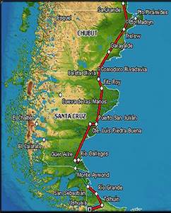 Sierra Grande hasta el sur del país.