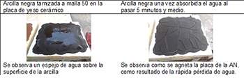 Arcilla negra tamizada.