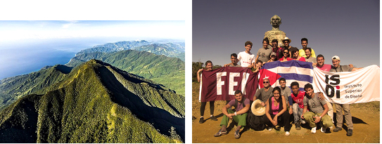 Pico Turquino.
Sierra Maestra. Busto a
Mart&iacute;. Pico Turquino. Estudiantes y profesores ISDi.