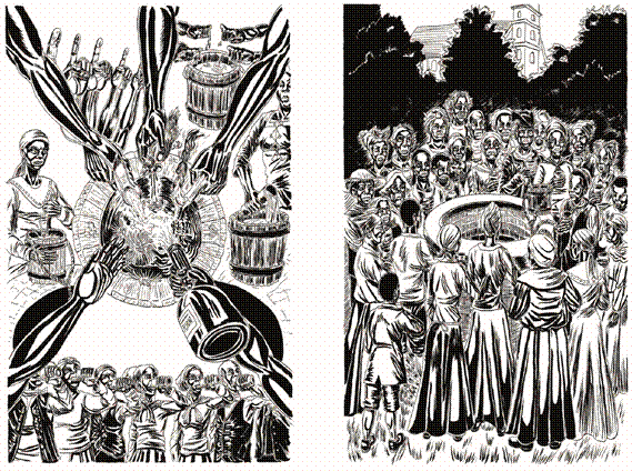 Secuencia imaginada de la rebelión de 1712