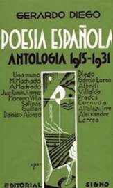 Cubierta de Poesía
española. Antología 1915-1931 de Gerardo
Diego. Madrid: Anaya, 1965