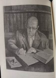 Pintura de Dámaso Alonso en
la antología de 1975 de Vicente Gaos