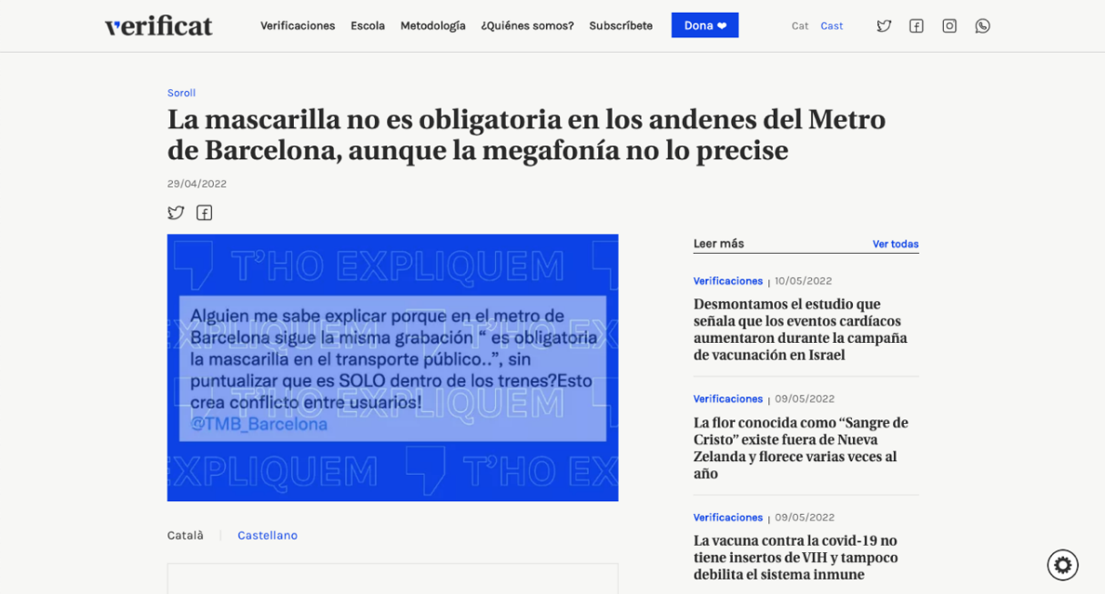 Un buen titular para un desmentido
