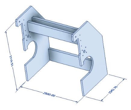 Diseño en Inventor de estructura soporte
