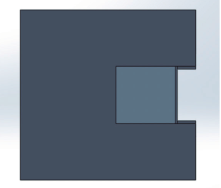 Caja donde estar   &aacute; el    transformador en la    m&aacute;quina de soldadura por puntos, vista superior.