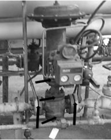 Punto de posicionamiento para una v&aacute;lvula tipo Globo con accionamiento neum&aacute;tico