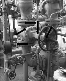 Punto de posicionamiento para una v&aacute;lvula tipo Globo con accionamiento manual