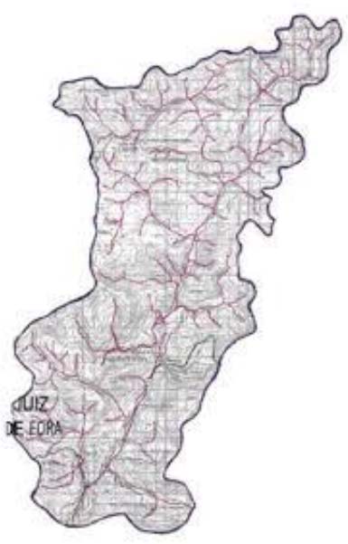 Rede de drenagem do Ribeirão Marmelo que pertence à bacia hidrográfica do rio Paraíba do Sul, estudado por metodologia fractal