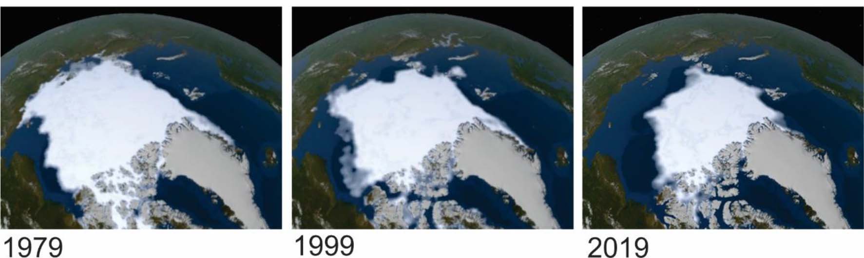  Evolución de la disminución hielo marino