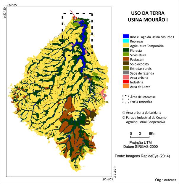 Mapa de Uso da Terra da Área de Influência da Usina Mourão I