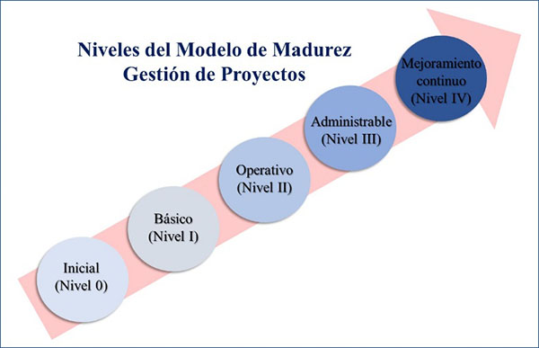 Niveles
del Modelo de Madurez Propuesto para la Gestión de los Proyectos