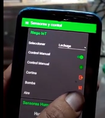 Aplicaci&oacute;n m&oacute;vil dise&ntilde;ada para gestionar las variables del cultivo