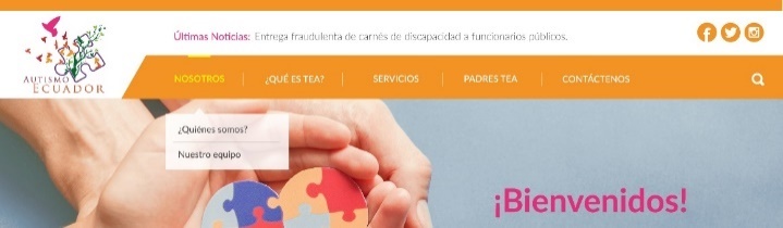 Menú Nosotros