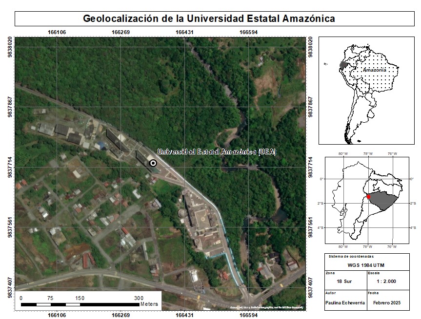Geolocalizaci&oacute;n de la Universidad Estatal Amaz&oacute;nica