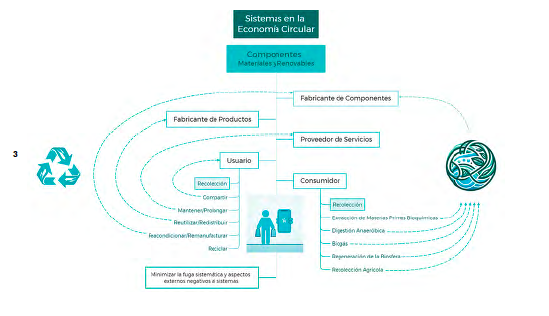 Diagrama Mariposa de sistemas de Econom&iacute;a Circular.