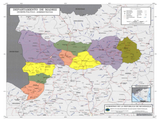 Mapa del departamento de Madriz, Nicaragua