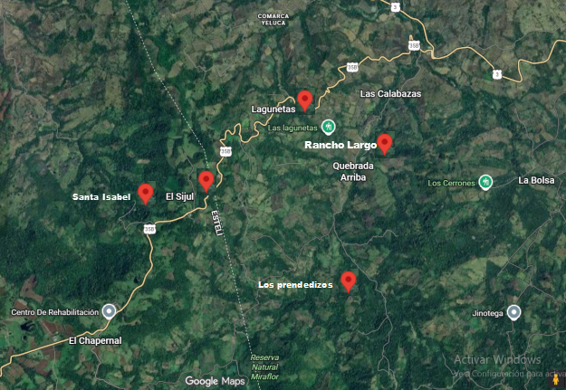 Ubicación geográfica de las comunidades objeto de estudio